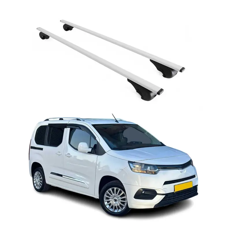 Barres de toit Transversales pour Toyota Proace City 2019-2026 Acier Argent