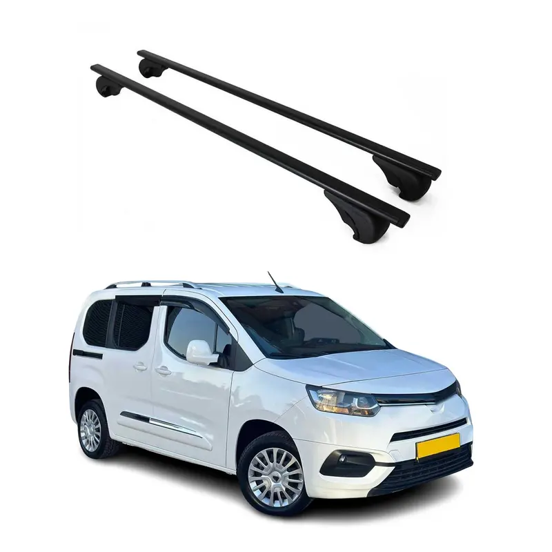 Barres de toit Transversales pour Toyota Proace City 2019-2026 Acier Noir