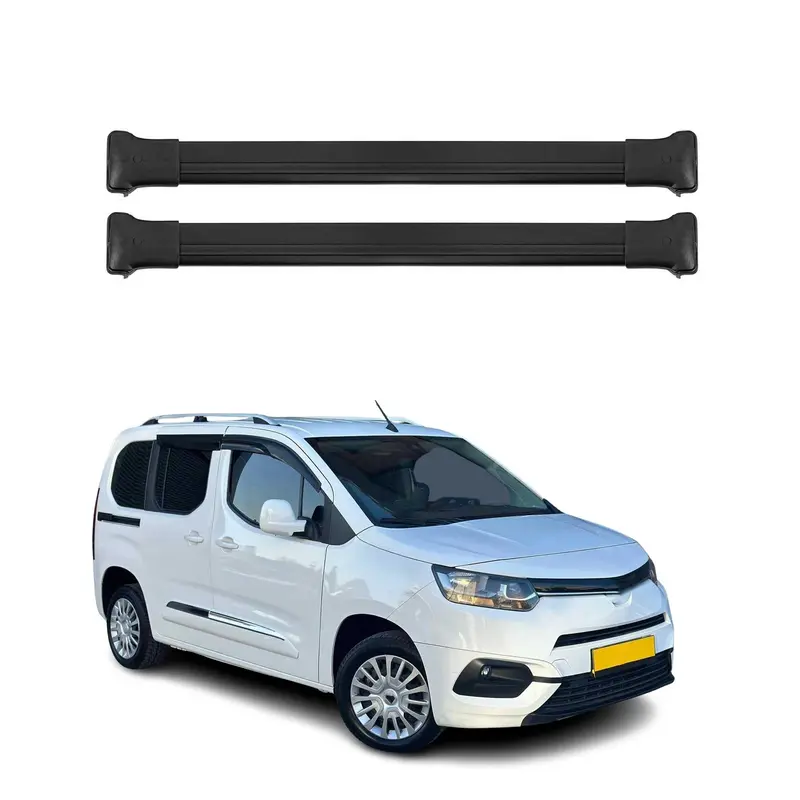 Barres de Toit Transversales pour Toyota Proace City 2019-2026 Alu Noir ABE