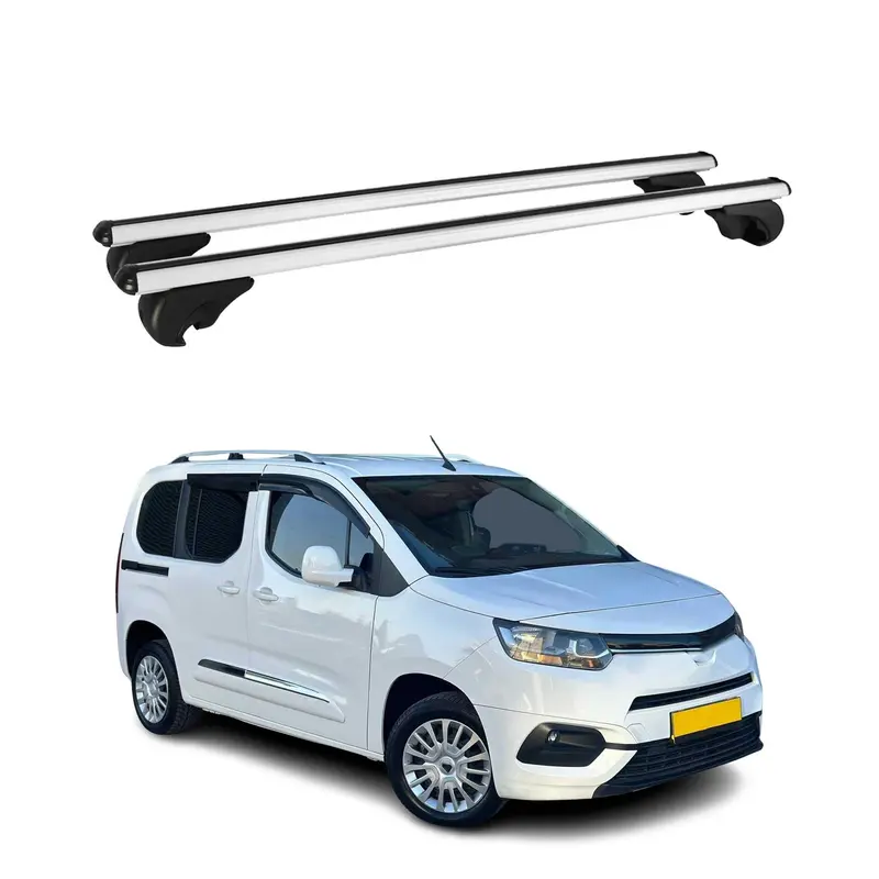 Barres de toit Transversales pour Toyota Proace City 2019-2026 Aluminium Argent