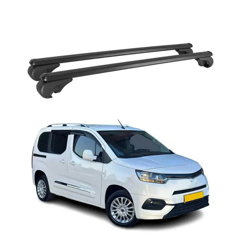 Barres de toit Transversales pour Toyota Proace City 2019-2026 Aluminium Noir
