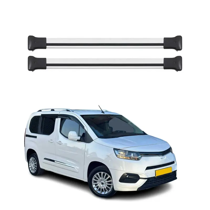 Barres de toit transversales pour Toyota Proace City 2019-2026 en gris ABE