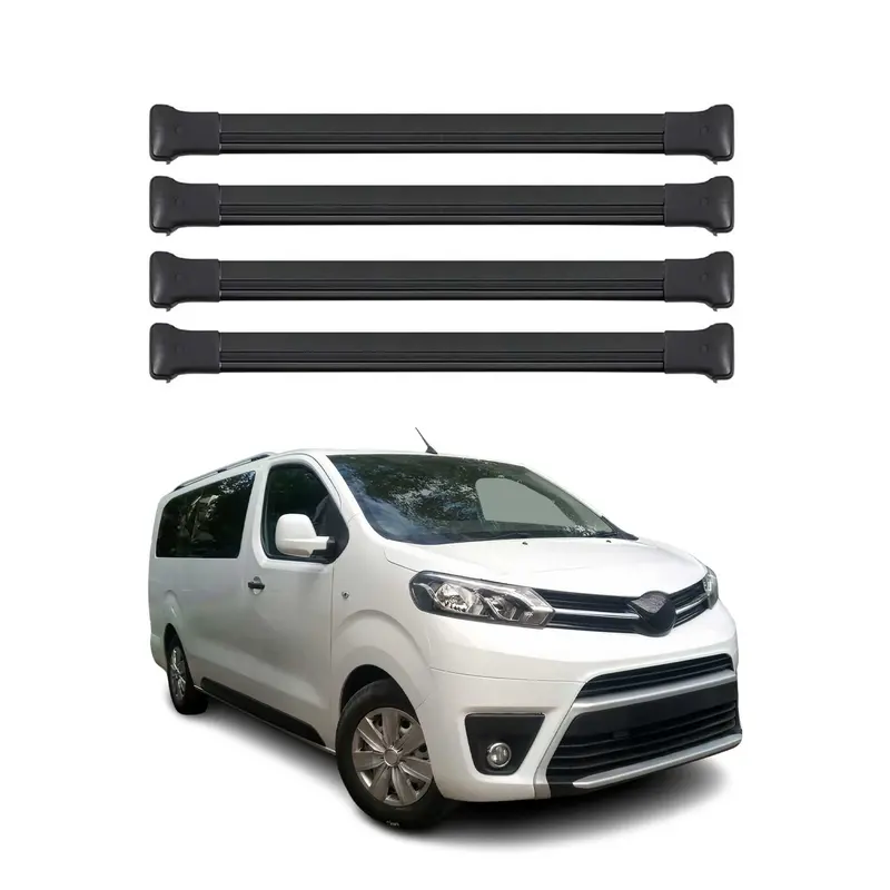 Barres de Toit transversales pour Toyota Proace / Proace Verso 2016-2026 Noir 4x