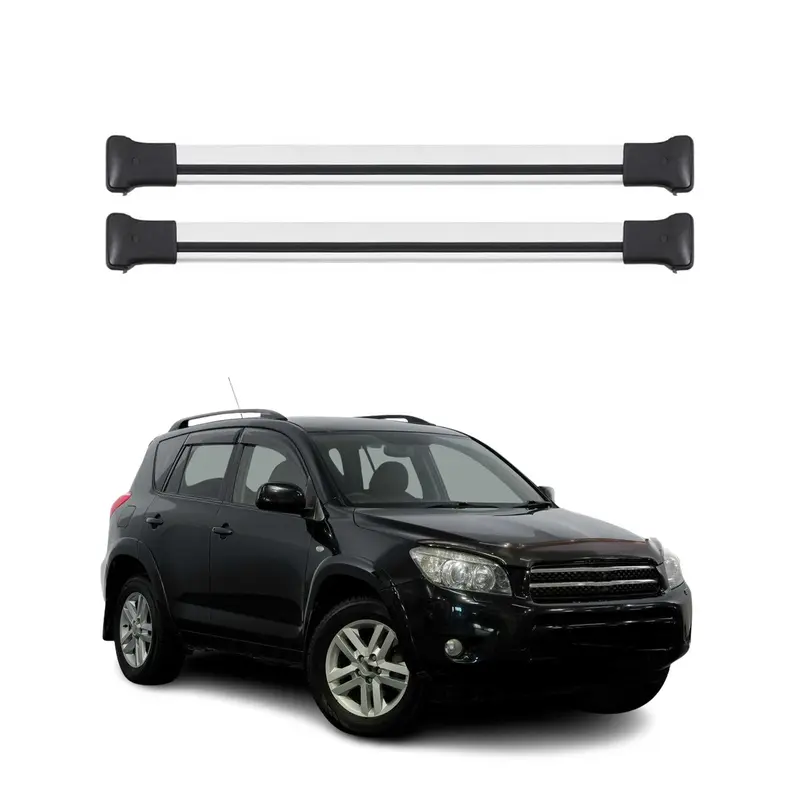 Barres de toit transversales pour Toyota RAV 4 2006-2012 en Alu gris