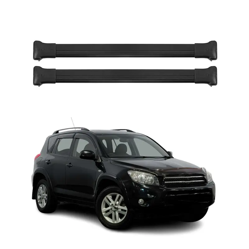 Barres de Toit Transversales pour Toyota Rav 4 III 2008-2012 2x Noir