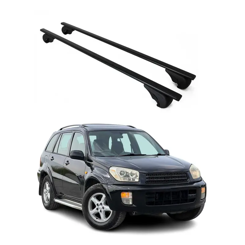 Barres de toit Transversales pour Toyota RAV4 2000-2005 Acier Noir
