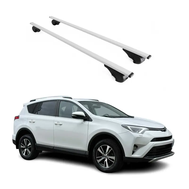 Barres de toit Transversales pour Toyota RAV4 2013-2018 Acier Argent