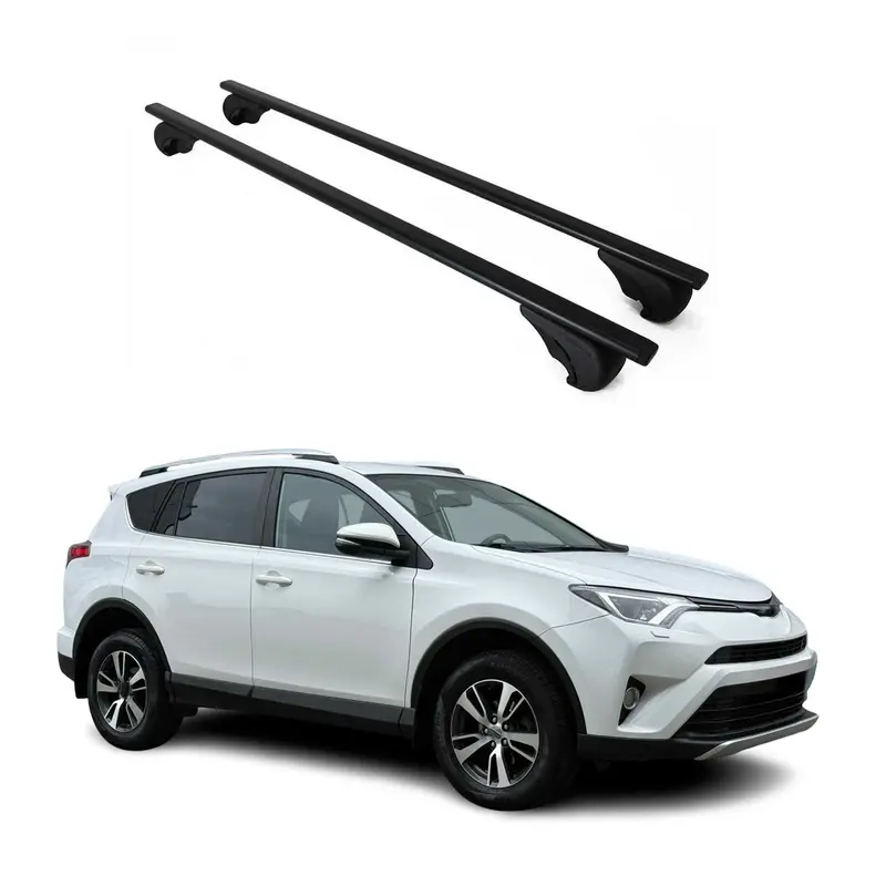 Barres de toit Transversales pour Toyota RAV4 2013-2018 Acier Noir