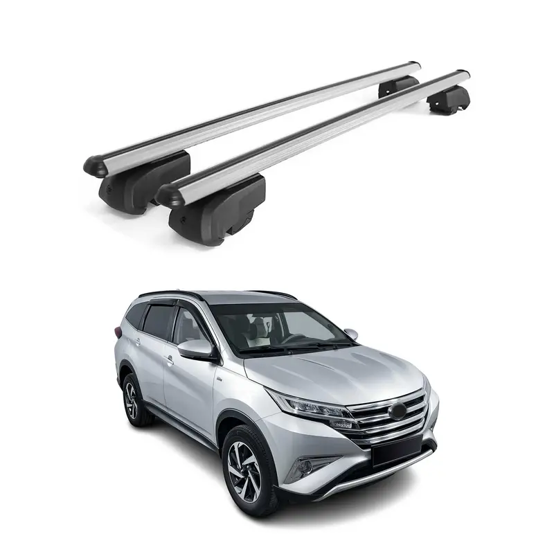 Barres de toit Transversales pour Toyota Rush 2018-2026 ABE Alu Gris 2x