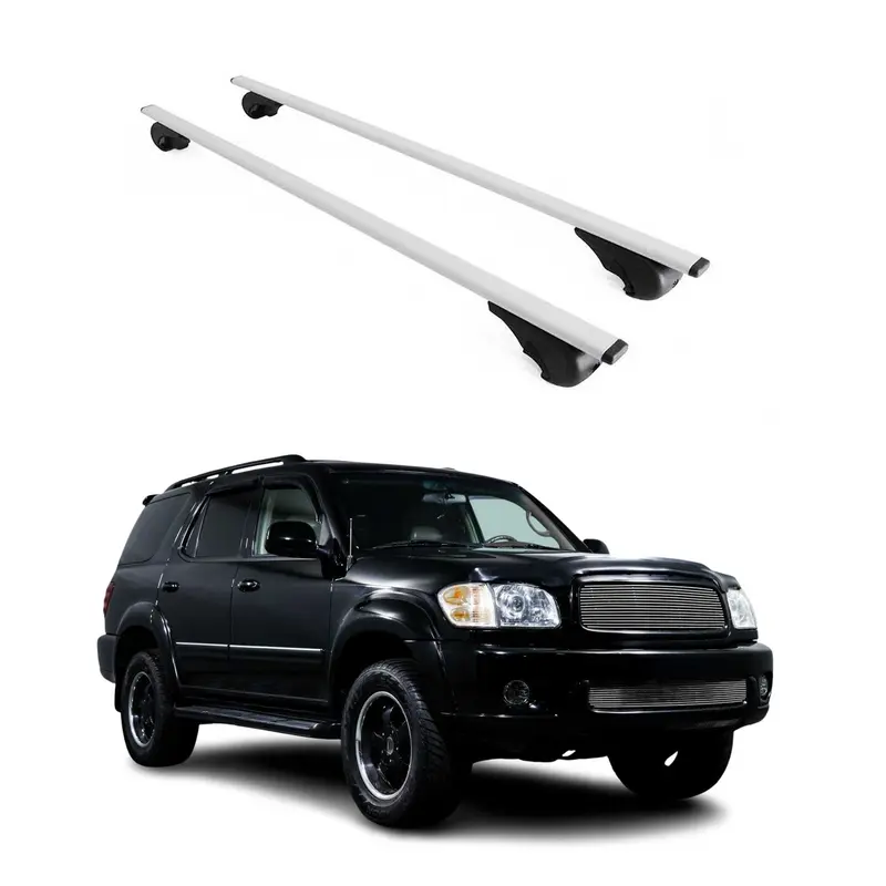 Barres de toit Transversales pour Toyota Sequoia 2001-2006 Acier Argent