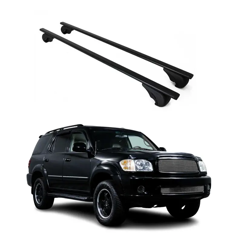 Barres de toit Transversales pour Toyota Sequoia 2001-2006 Acier Noir