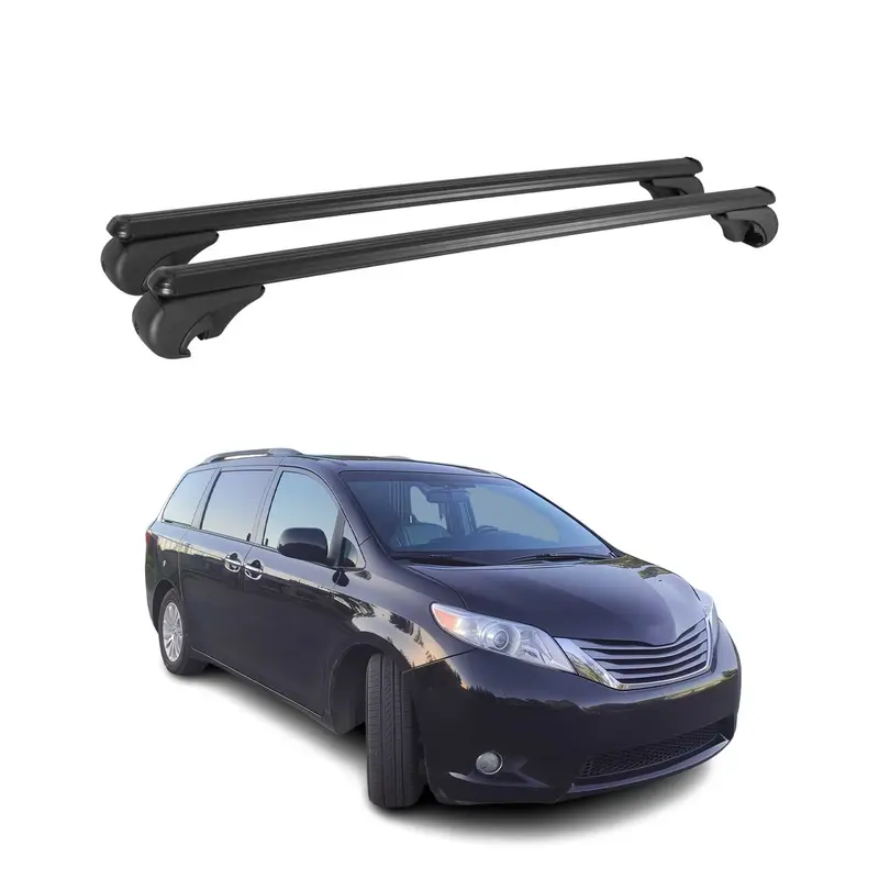 Barres de toit Transversales pour Toyota Sienna 2011-2026 Aluminium Noir