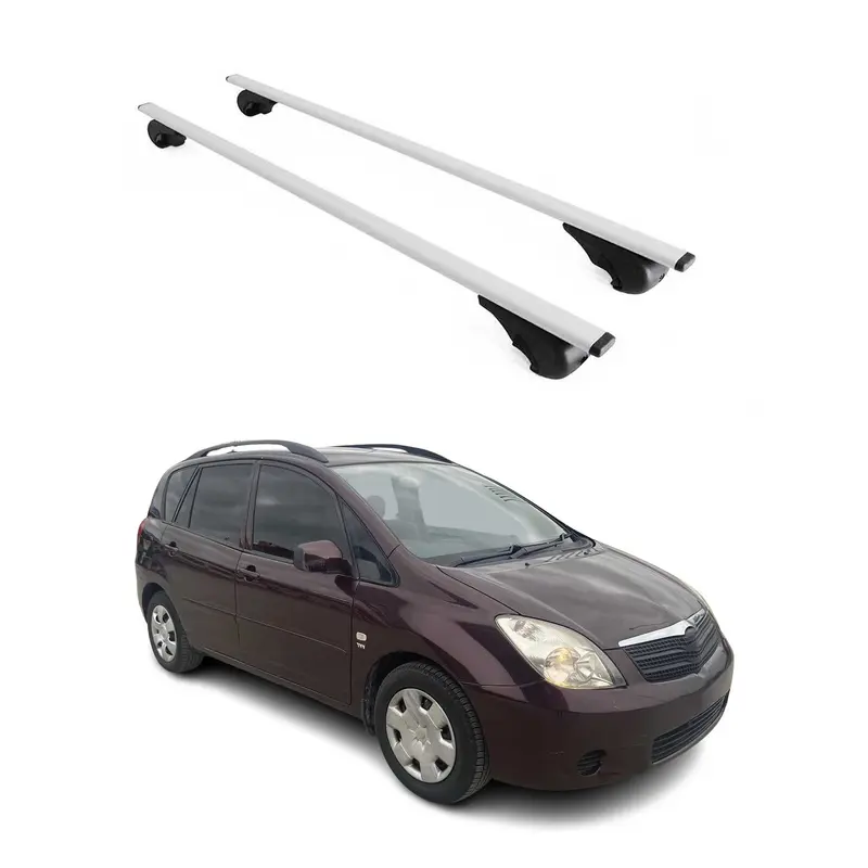 Barres de toit Transversales pour Toyota Verso 2001-2003 Acier Argent
