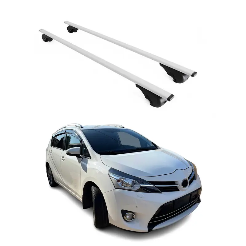 Barres de toit Transversales pour Toyota Verso 2009-2020 Acier Argent