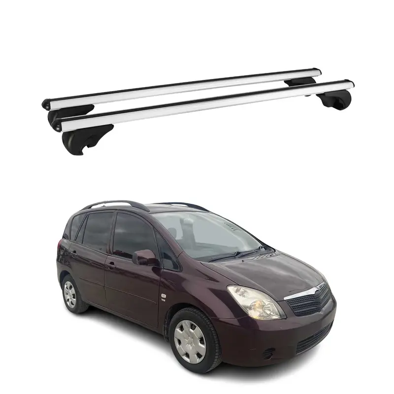 Barres de toit Transversales pour Toyota Yaris Verso 1999-2005 Aluminium Argent