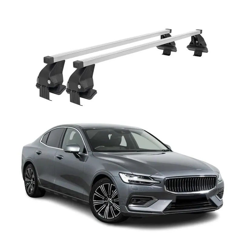 Barres de toit transversales pour Volvo S60 II 2019-2024 Acier Gris