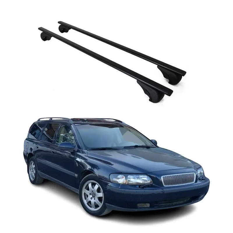Barres de toit Transversales pour Volvo V70 XC70 1997-1999 Acier Noir