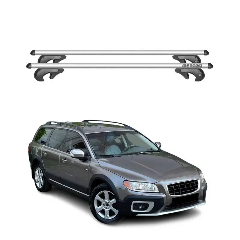 Barres de toit transversales pour Volvo XC70 2008-2016 90kg Aluminium Gris 2Pcs