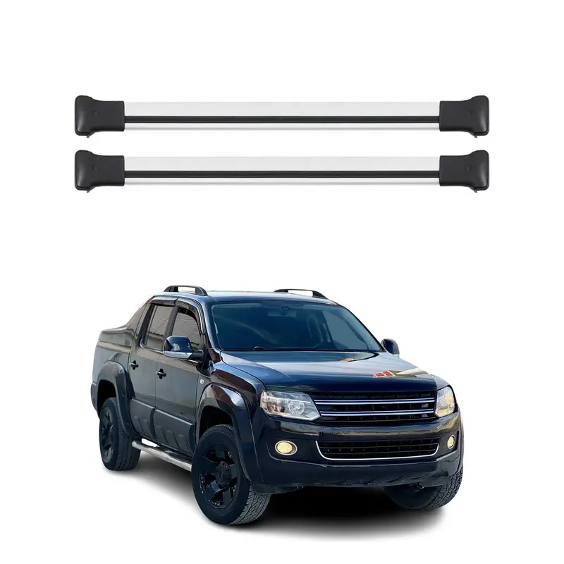 Barres de toit transversales pour VW Amarok 2010-2020 Aluminium Gris 2x