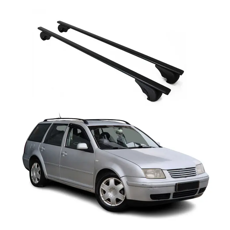 Barres de toit Transversales pour VW Bora Variant 1999-2005 Acier Noir