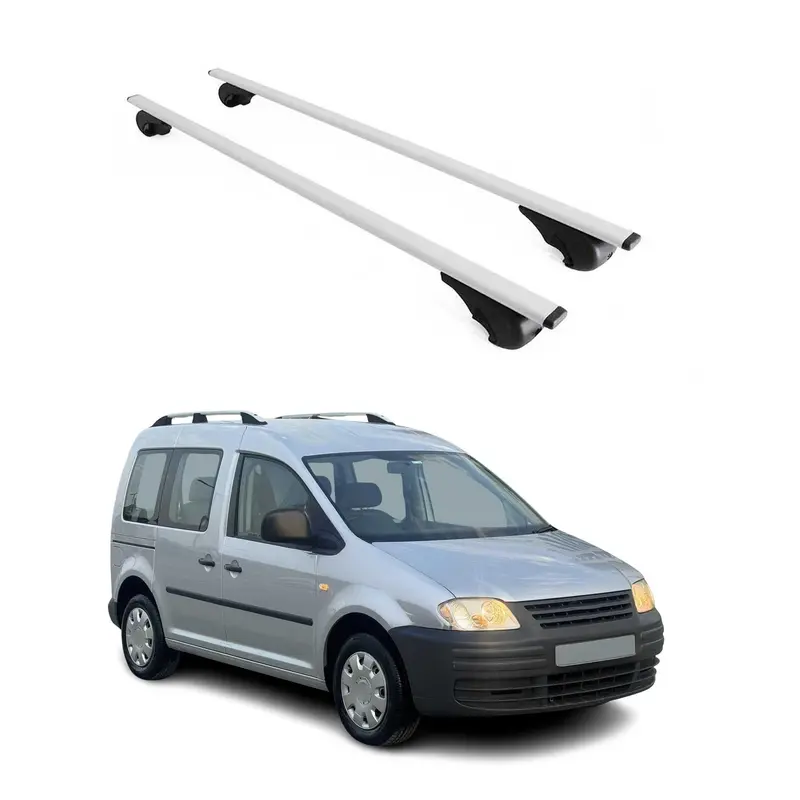 Barres de toit Transversales pour VW Caddy 2004-2015 Acier Argent