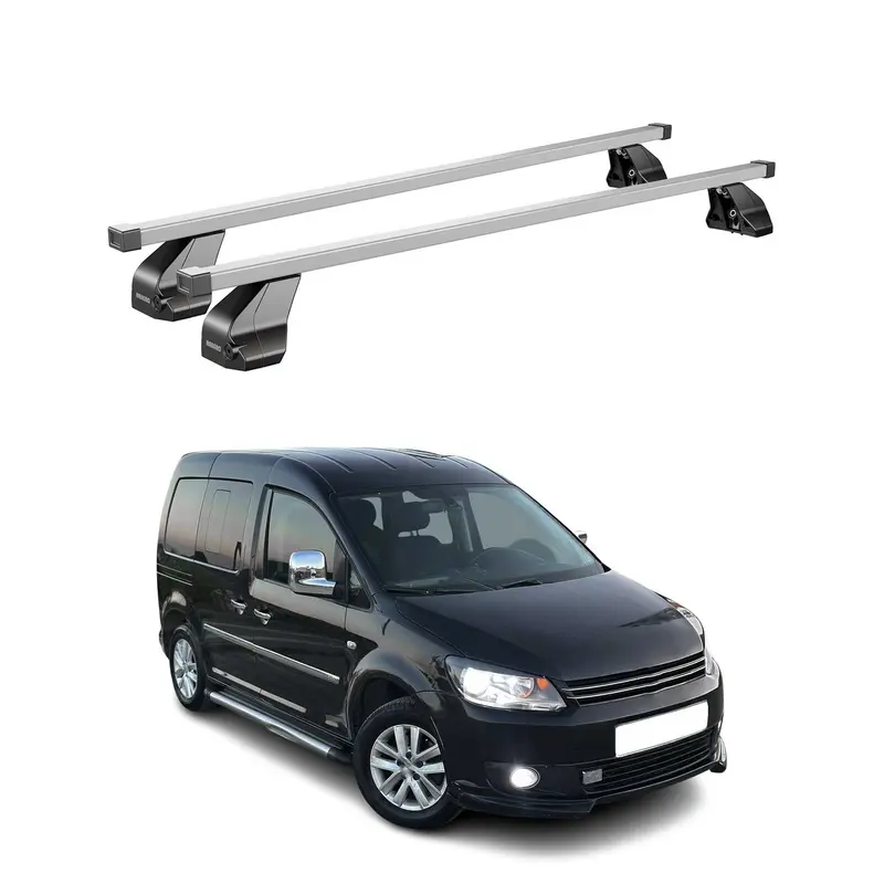 Barres de toit transversales pour VW Caddy 2010-2015 Acier Gris