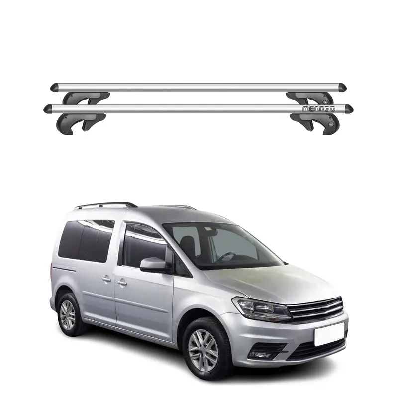 Barres de toit transversales pour VW Caddy 2015-2020 90kg Aluminium Gris 2x