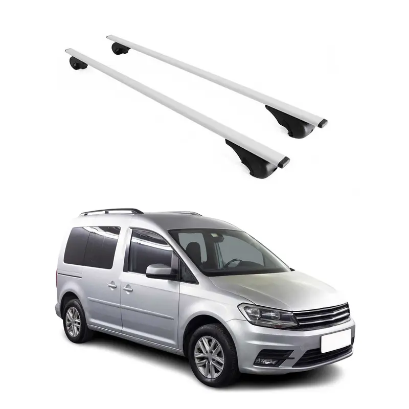 Barres de toit Transversales pour VW Caddy 2015-2020 Acier Argent