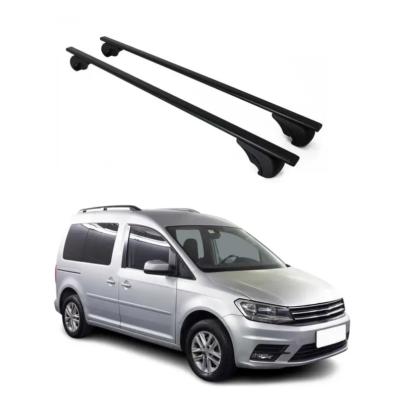 Barres de toit Transversales pour VW Caddy 2015-2020 Acier Noir