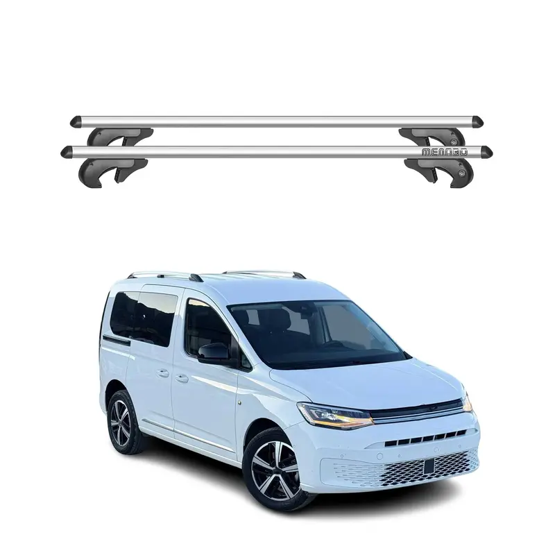 Barres de toit transversales pour VW Caddy V 2020-2026 90kg Aluminium Gris 2x