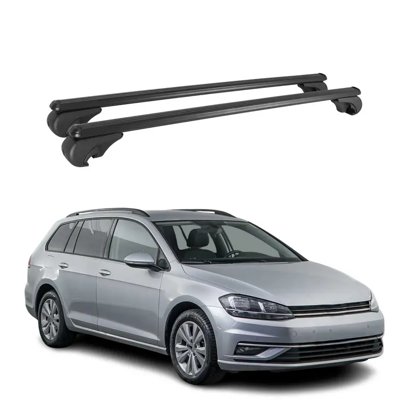 Barres de toit Transversales pour VW Golf Alltrack 2012-2019 Aluminium Noir