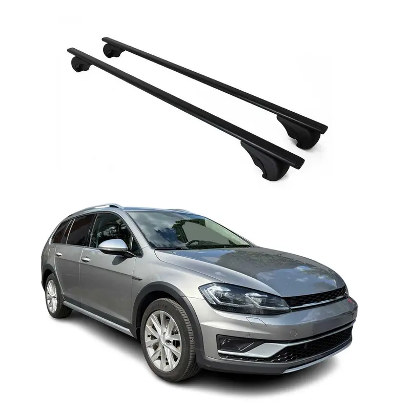 Barres de toit Transversales pour VW Golf Alltrack 2014-2019 Acier Noir