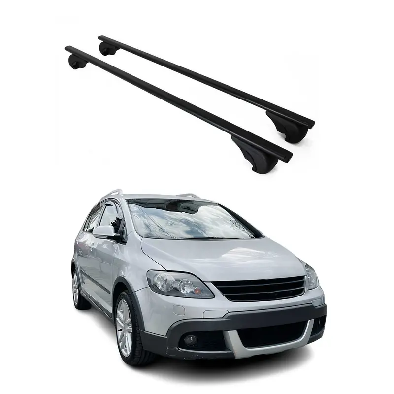 Barres de toit Transversales pour VW Golf Plus 2005-2014 Acier Noir