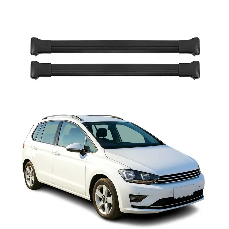 Barres de toit transversales pour VW Golf Sportsvan 2014-2019 Aluminium Noir