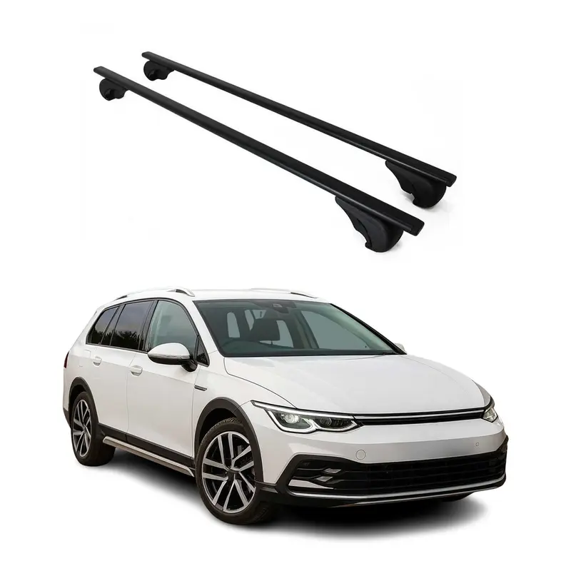 Barres de toit Transversales pour VW Golf V Variant 2019-2026 Acier Noir