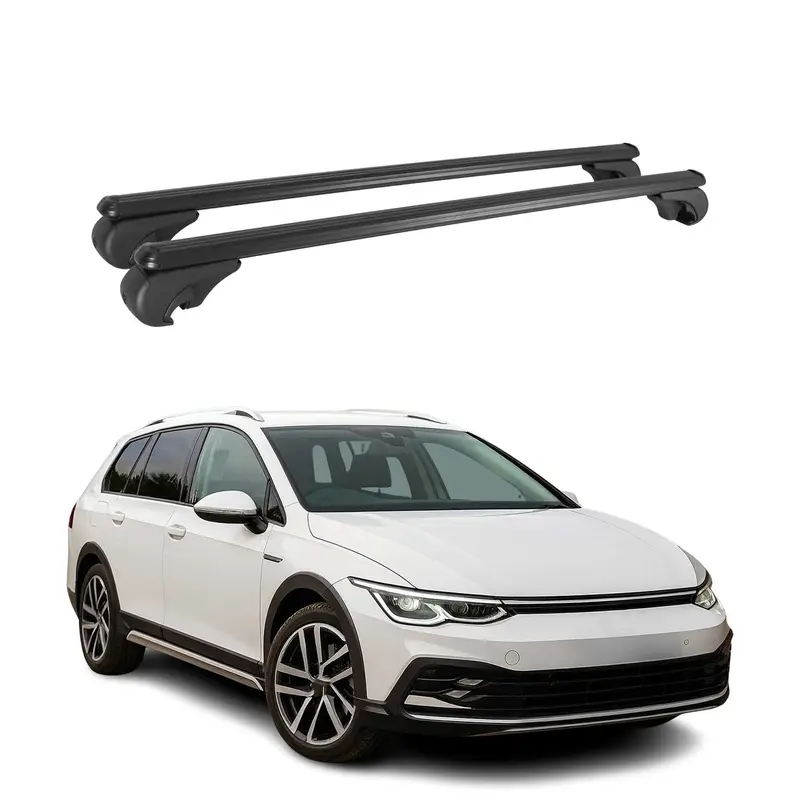 Barres de toit Transversales pour VW Golf V Variant 2019-2026 Aluminium Noir