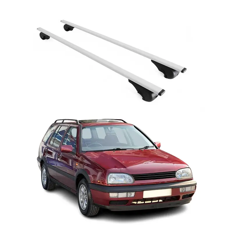 Barres de toit Transversales pour VW Golf Variant 1993-1999 Acier Argent