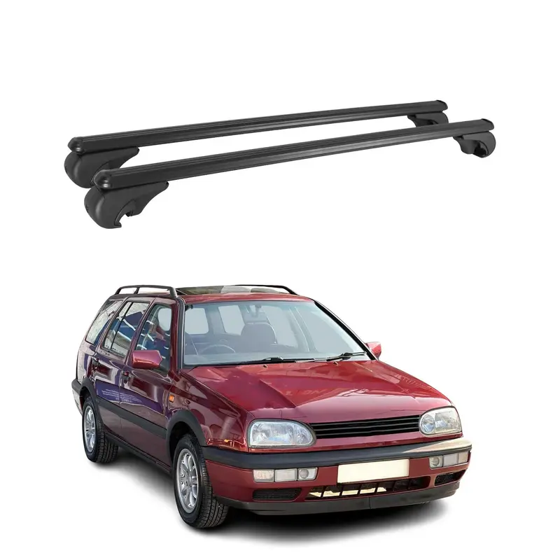 Barres de toit Transversales pour VW Golf Variant 1993-1999 Aluminium Noir