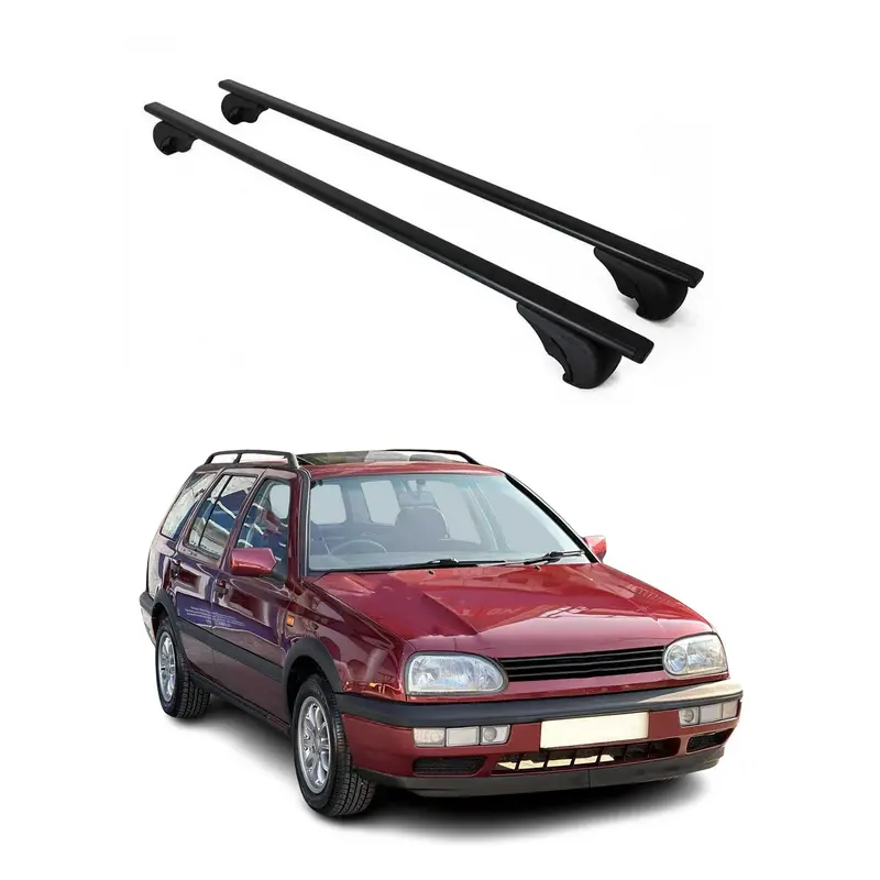 Barres de toit Transversales pour VW Golf Variant 1999-2006 Acier Noir