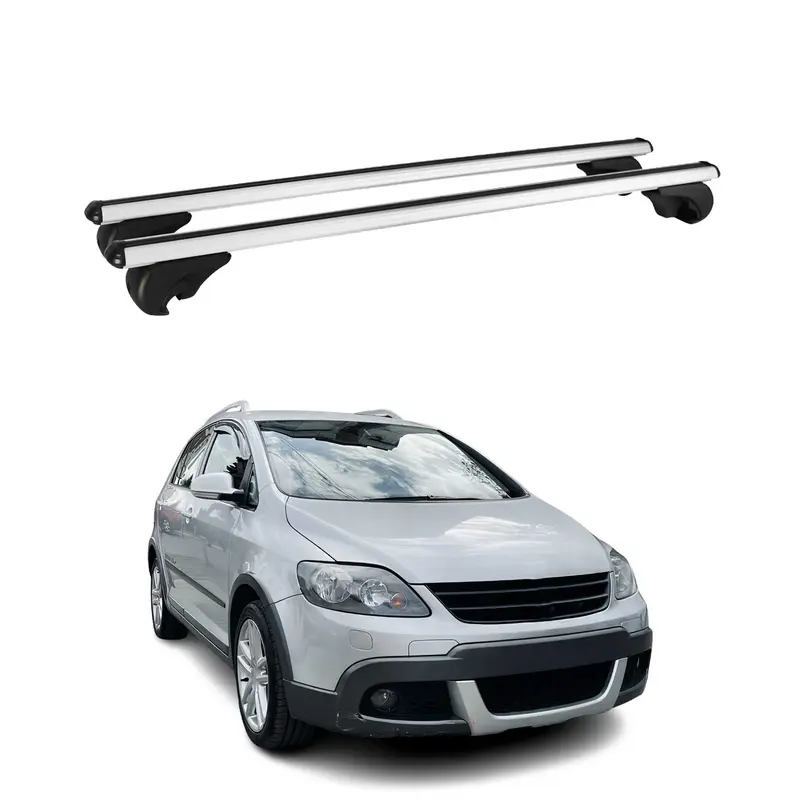 Barres de toit Transversales pour VW Golf VI 2009-2013 Aluminium Argent