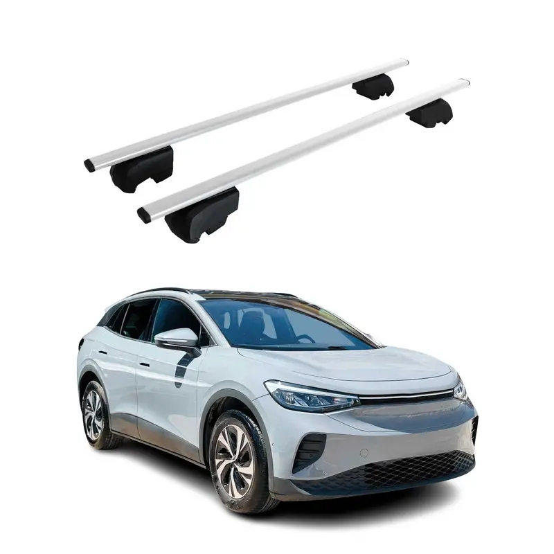 Barres de toit Transversales pour VW ID.4 2020-2023 Acier Argent ABE