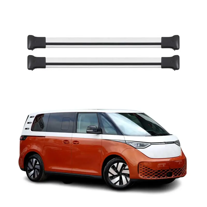 Barres De Toit Transversales pour VW ID.Buzz 2022-2026 Alu Gris 2x