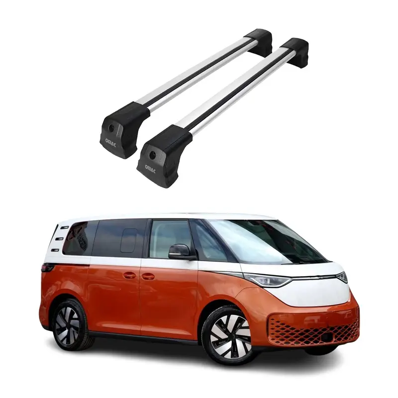 Barres De Toit Transversales Pour VW ID.Buzz 2022-2026 Gris Argenté en Alu