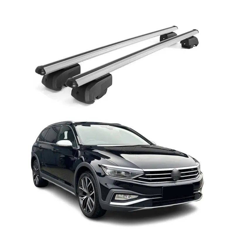 Barres de toit Transversales pour VW Passat Alltrack 2015-2023 Alu Gris ABE