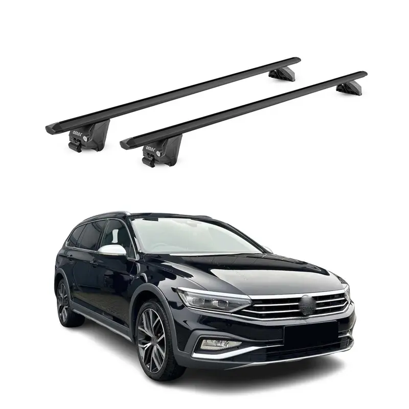 Barres de toit transversales pour VW Passat Alltrack SW B8 2015-2023 Noir 2x ABE