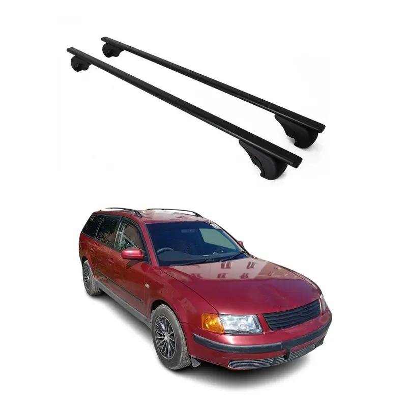 Barres de toit Transversales pour VW Passat Variant 1997-2005 Acier Noir