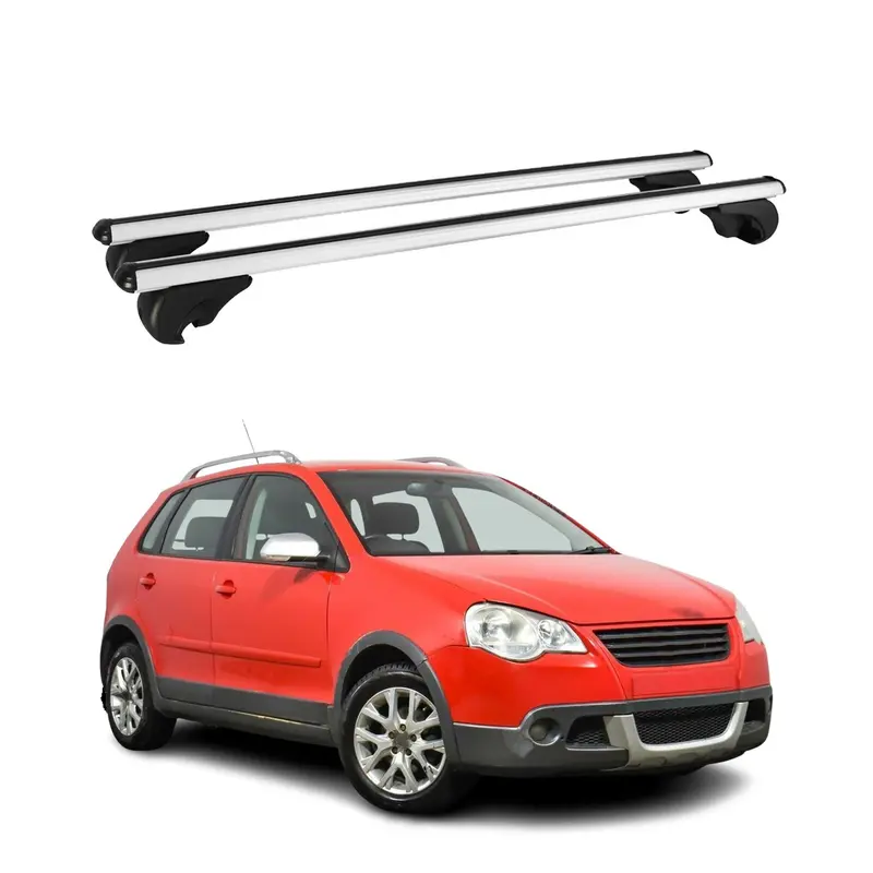 Barres de toit Transversales pour VW Polo 2001-2009 Aluminium Argent