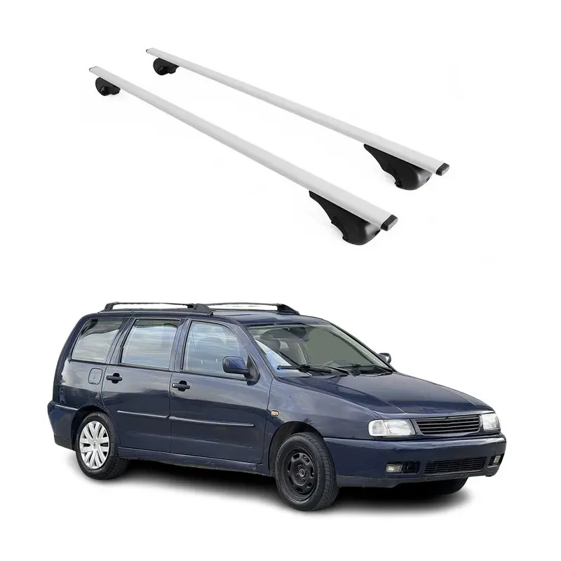 Barres de toit Transversales pour VW Polo Variant 1996-2001 Acier Argent