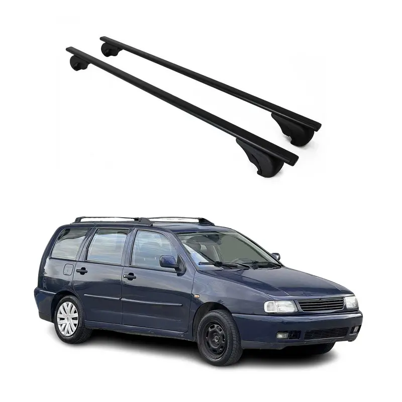 Barres de toit Transversales pour VW Polo Variant 1996-2001 Acier Noir