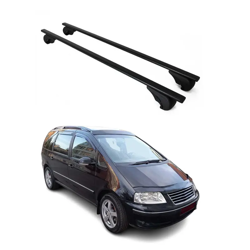 Barres de toit Transversales pour VW Sharan 1995-2010 Acier Noir